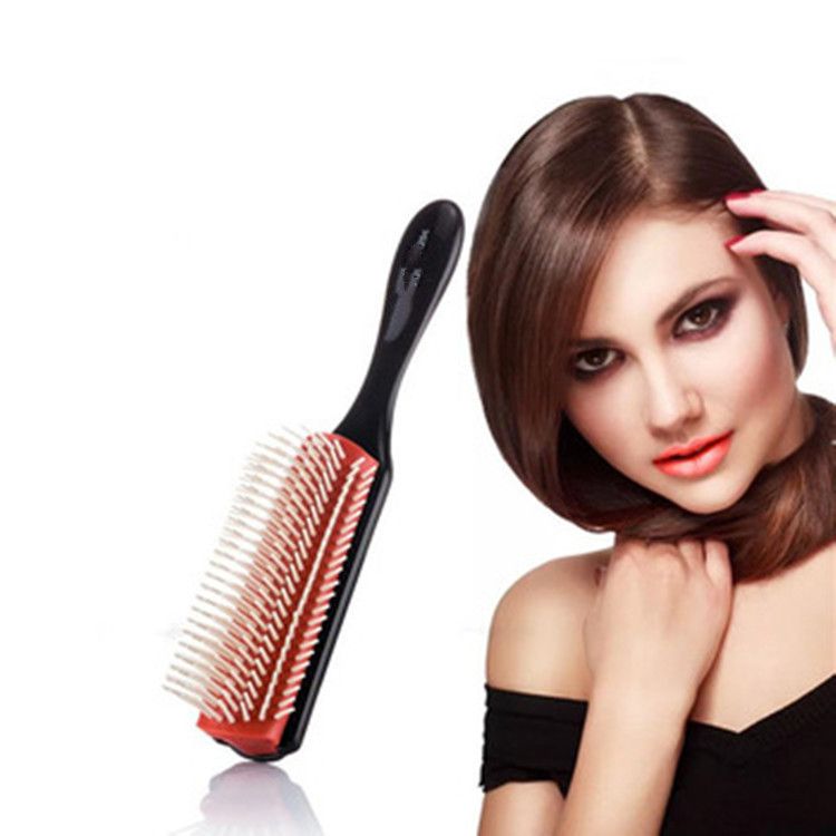 9-Rows Cushion Nylon Bristle Hair Brush Women Men Curly Wet or Dry Hair view 10