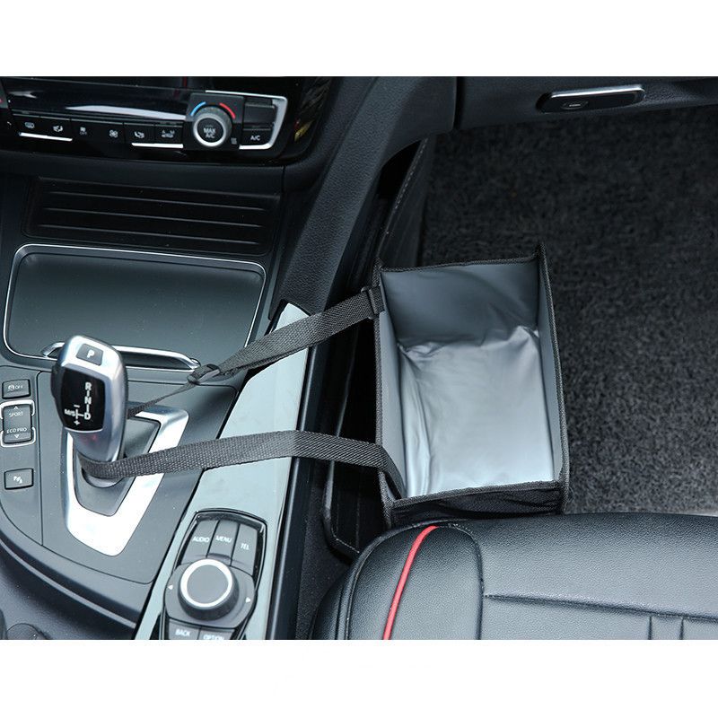 Hanging Car Trash Bag, Leakproof Car Trash Bin Hanging Collapsible Portable view 3
