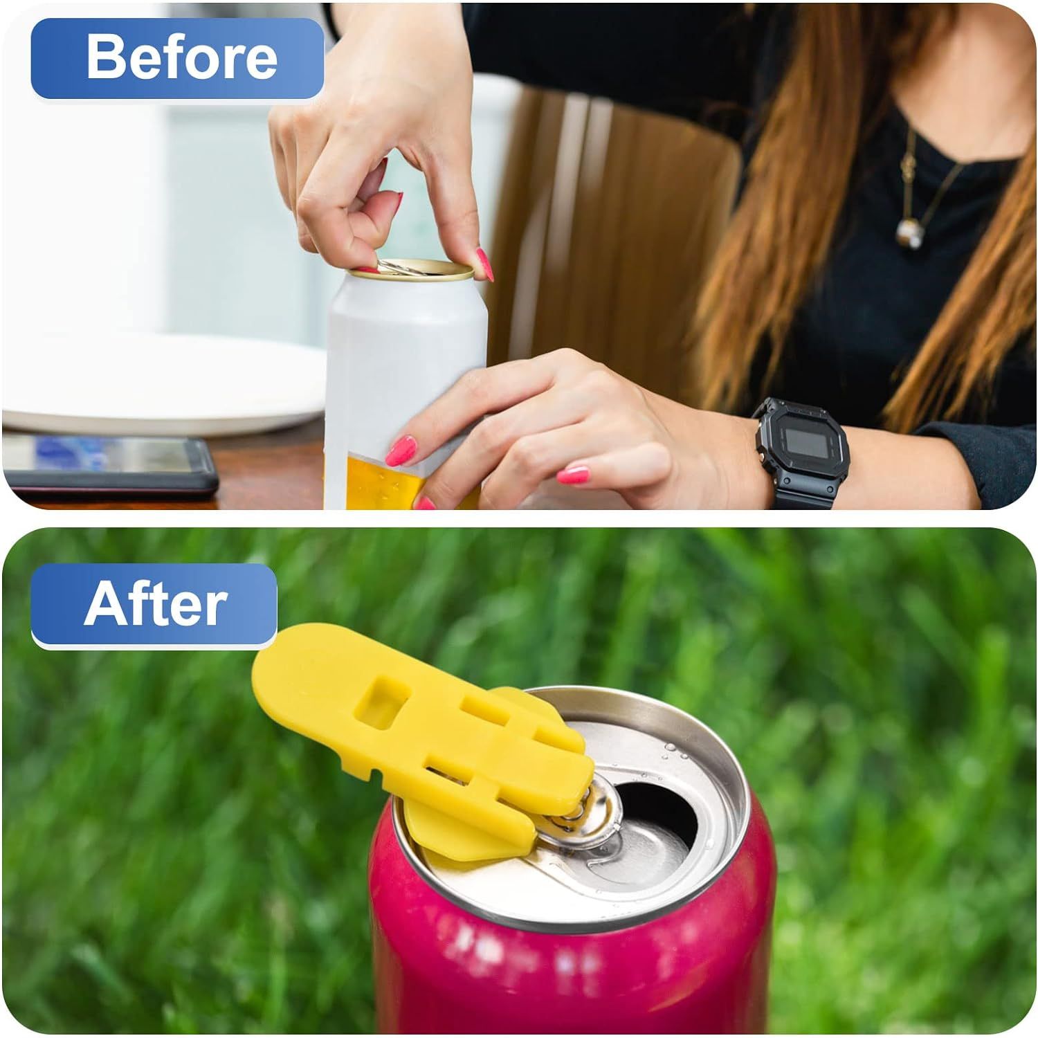 Manual Easy Can Opener, Beverage Can Cover Protector, Plastic Can Openers for view 5