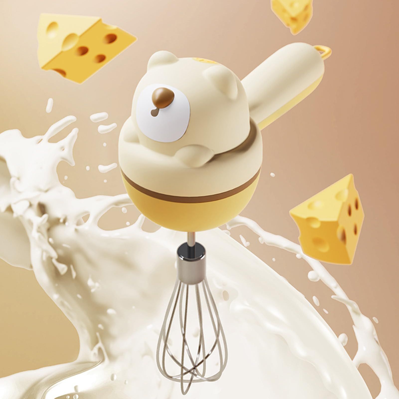 Electric Hand Mixer, Bear Shape Handheld Kitchen Blender, Kitchen Hand Mixer view 6