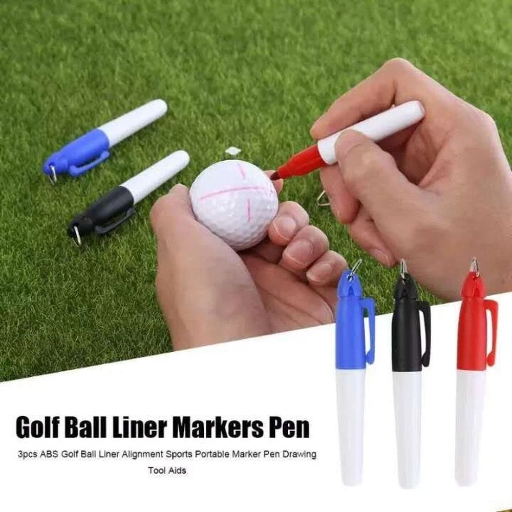 3pcs Golf Tool Golf Practice Tool Paint Tools Golf Balls Colored Marker Pens view 7