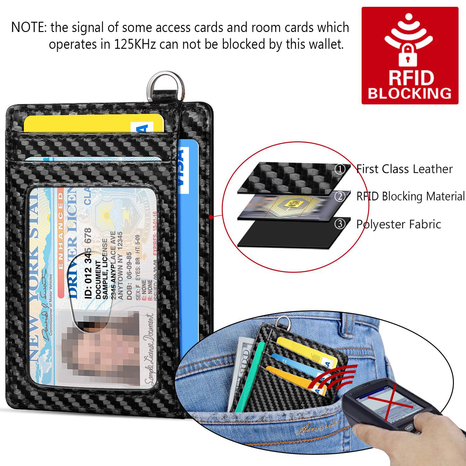Slim Minimalist Wallet, Front Pocket Wallets,Credit Card Holder for Men & view 5