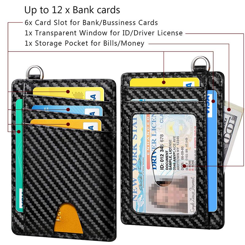 Slim Minimalist Wallet, Front Pocket Wallets,Credit Card Holder for Men & view 8