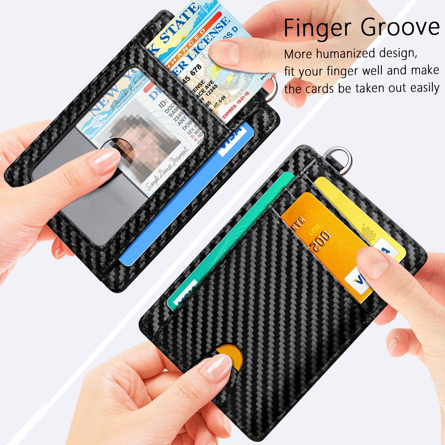 Slim Minimalist Wallet, Front Pocket Wallets,Credit Card Holder for Men & view 9