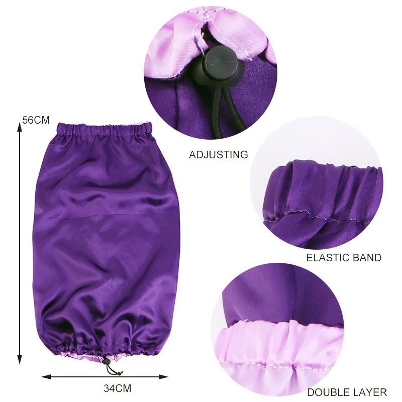 Extra Long Silk Hair Wrap for Sleeping - Night Sleep Bonnet for Curly Hair view 5