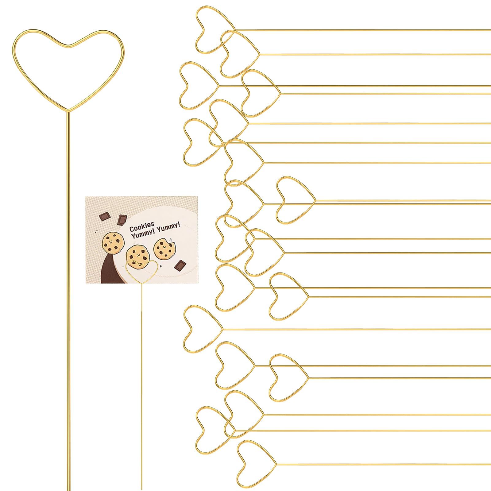 20Pcs Floral Picks Metal Floral Place Card Holder