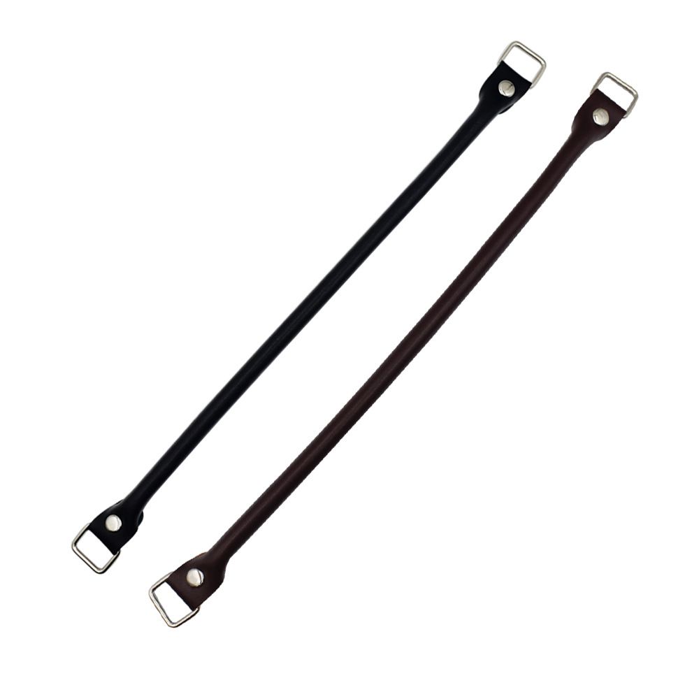2Pcs Genuine Leather Bag Handles 38cm Purse Straps with Clasp Cowhide Leather view 5