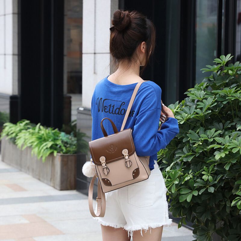 Backpack Purse For Women Cute Fashion Leather Backpack Japanese Style Handbag view 7