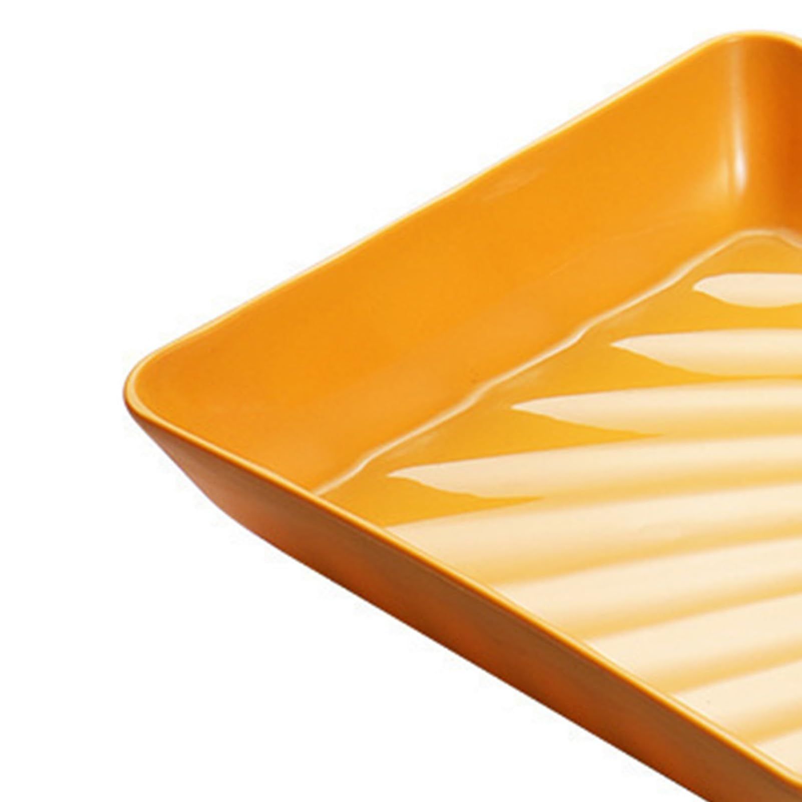 2pcs Plastic Dumpling Plates with Sauce Compartment Square Serving Plates with view 9