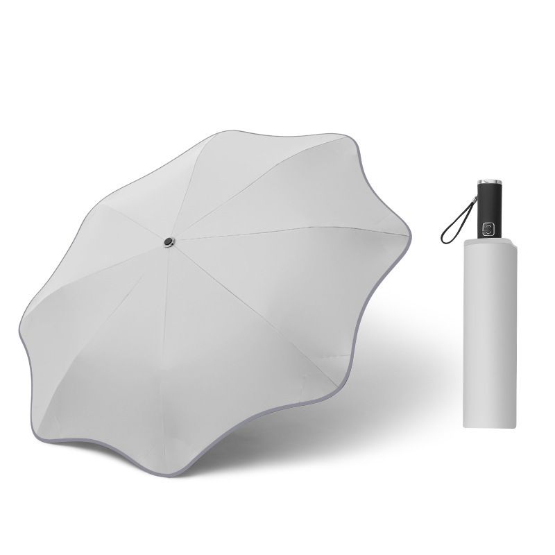 Round-Corner Anti-Poking Sunny and Rainy Umbrella with Reflective Strip — image 1