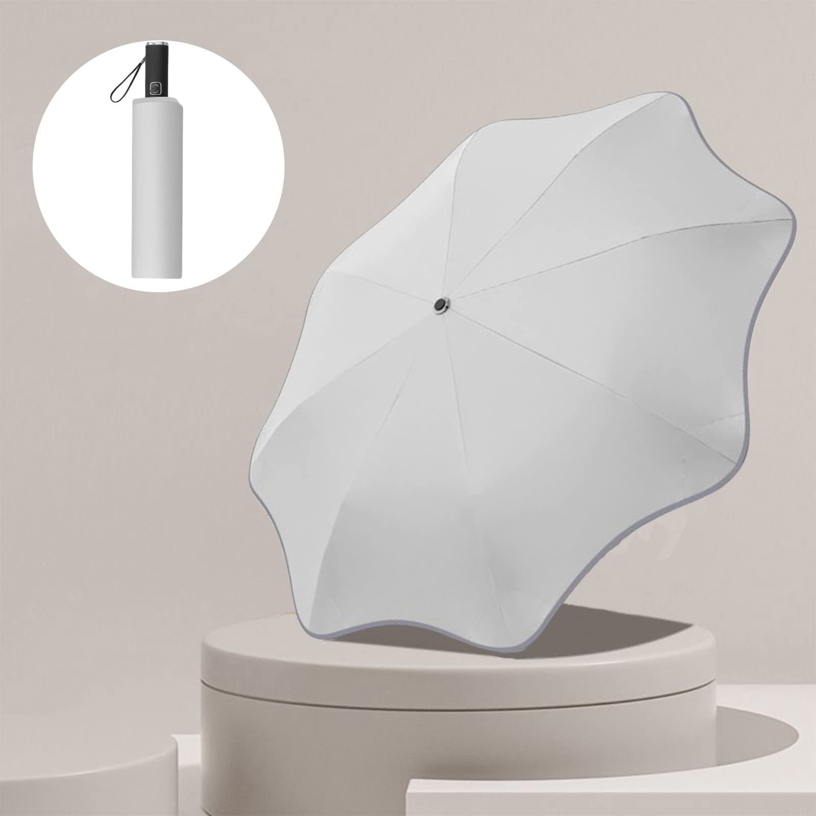 Round-Corner Anti-Poking Sunny and Rainy Umbrella with Reflective Strip view 9