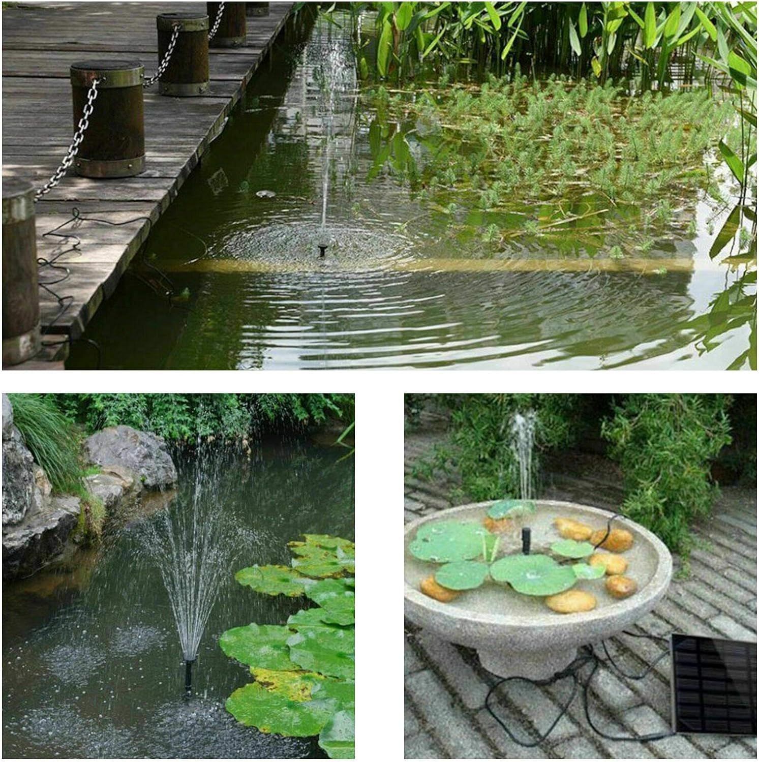 Solar Panel Powered Water Feature Fountain Pump Garden Pool Pond Aquarium view 3