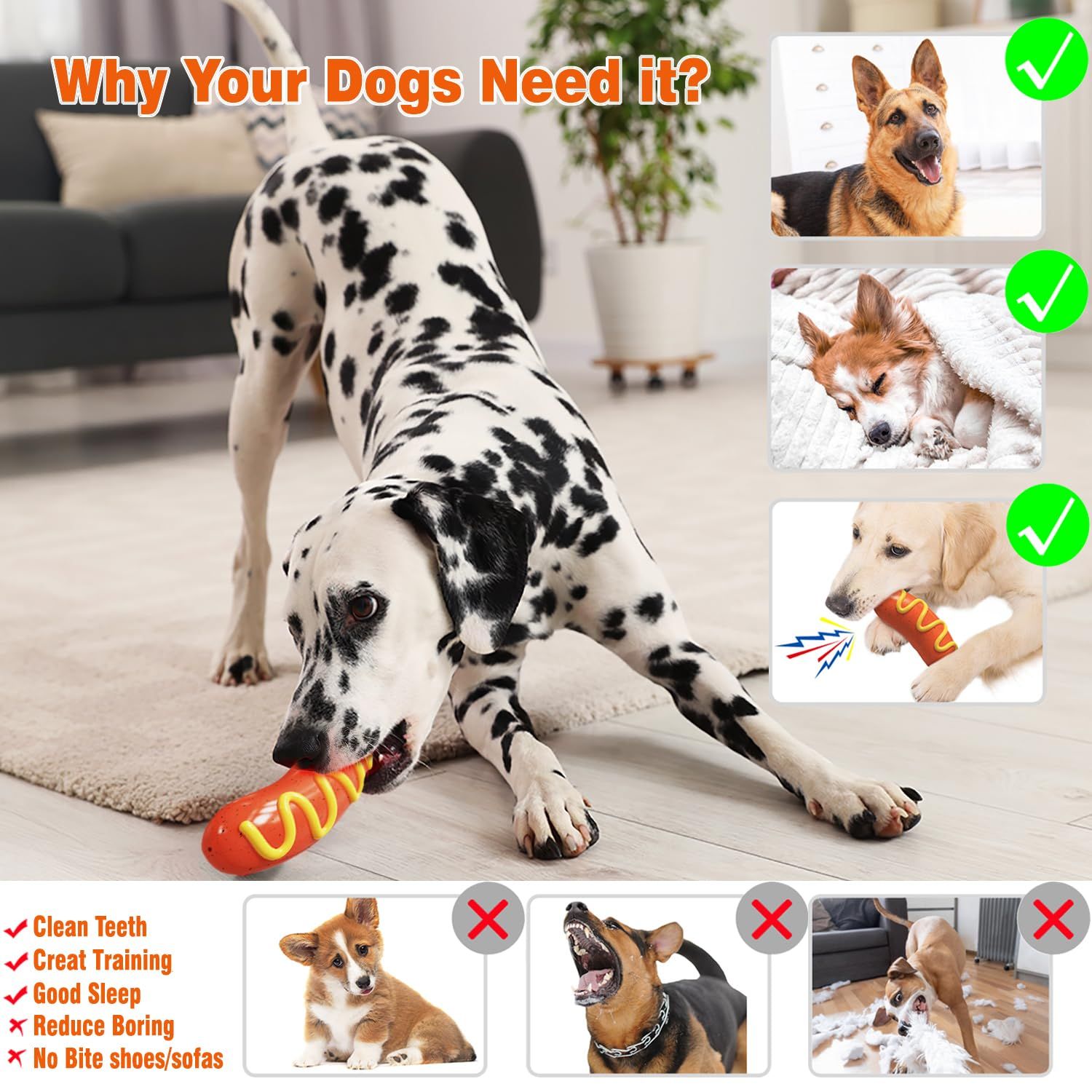 Dog Toys for Aggressive Chewers Large Breed Dogs view 3