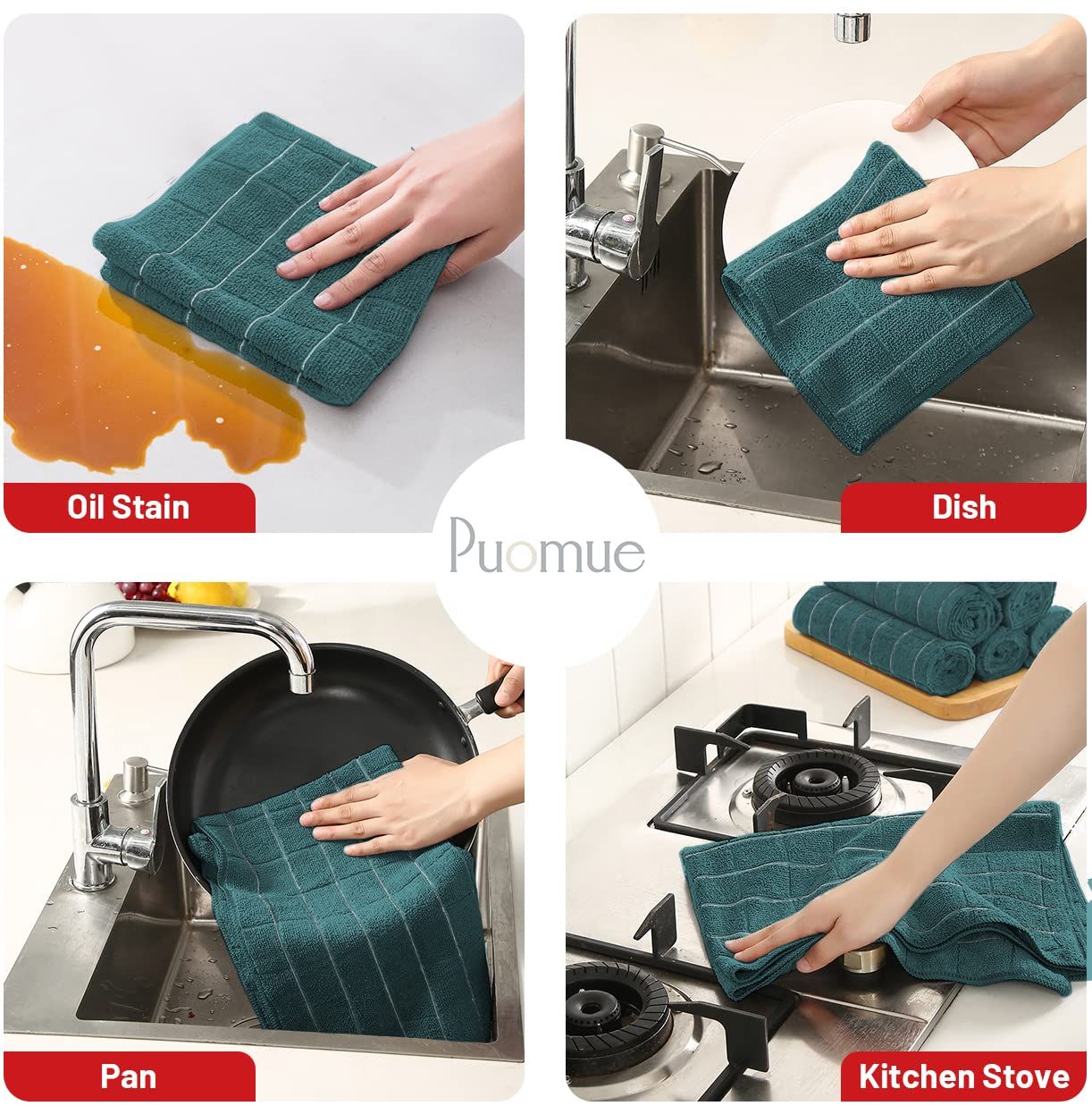 Microfiber Kitchen Towels and Dishcloths Set view 3