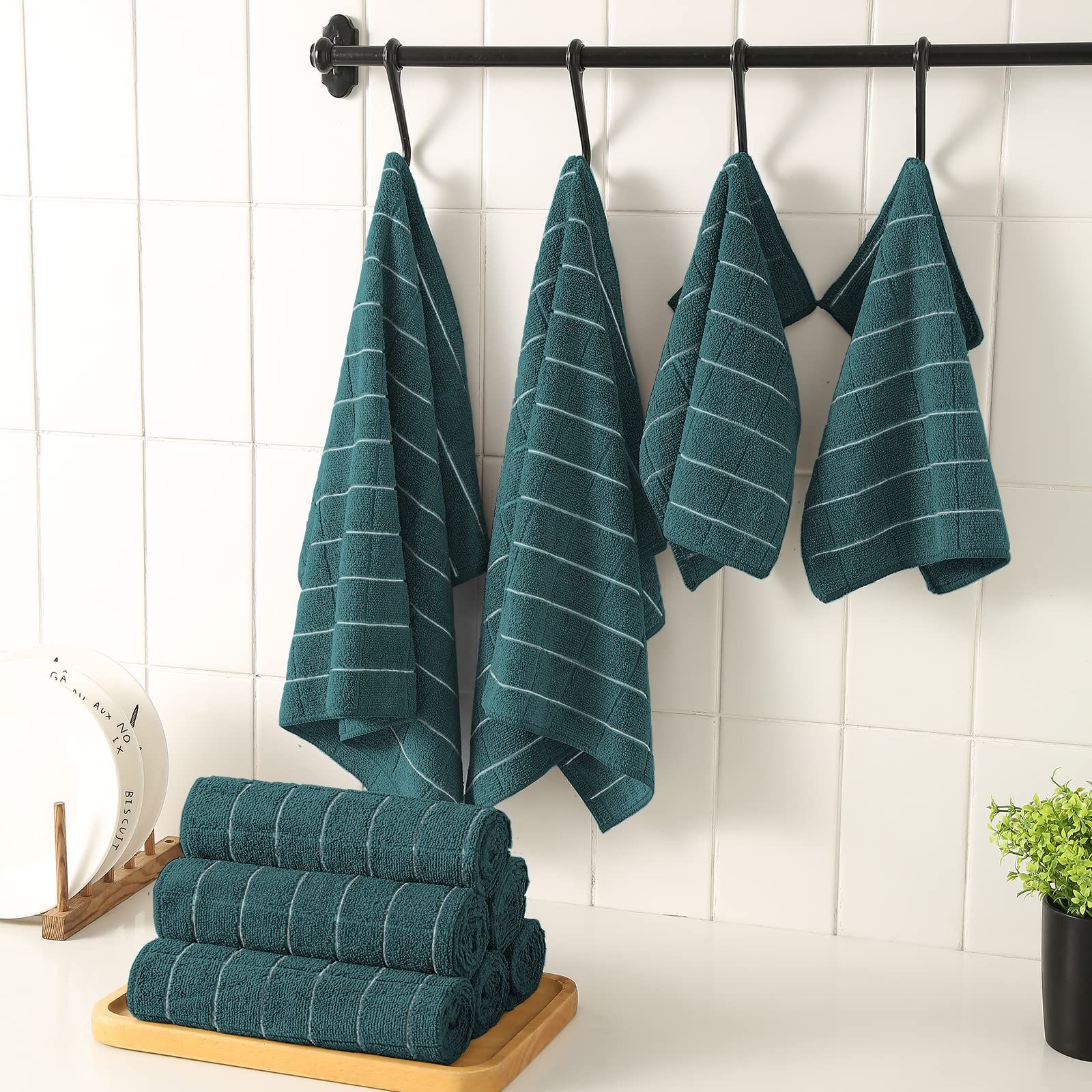 Microfiber Kitchen Towels and Dishcloths Set view 4