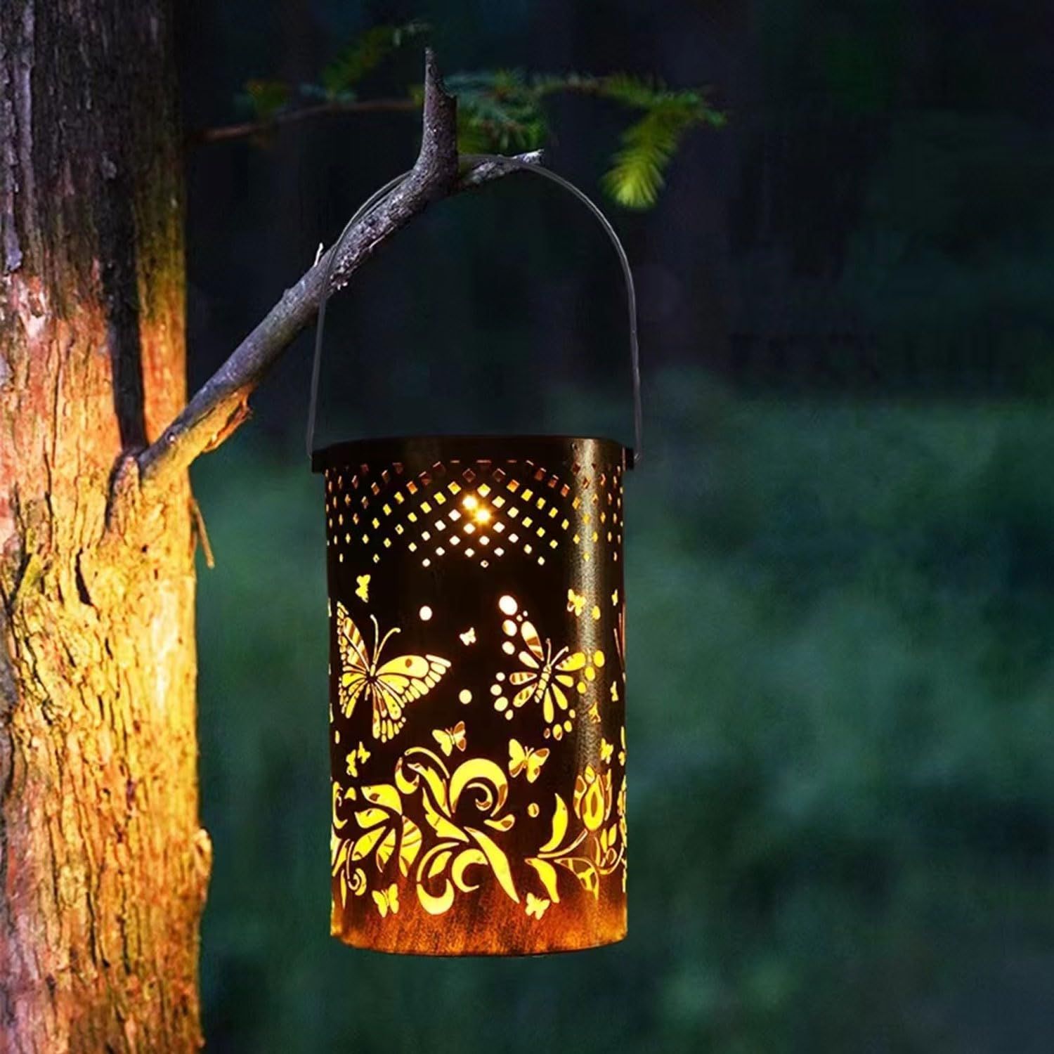 Butterfly Solar Outdoor Lanterns Hanging，Solar Lanterns for The Garden view 3
