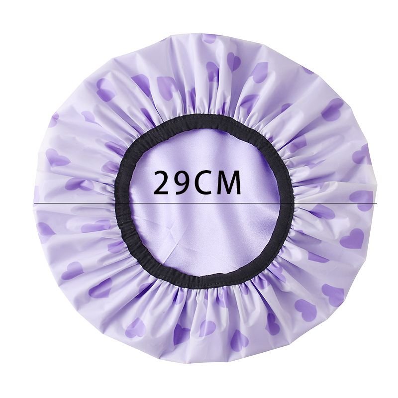 Shower Cap Lined Shower Cap for Women Reusable Triple Layer Waterproof Bath view 5