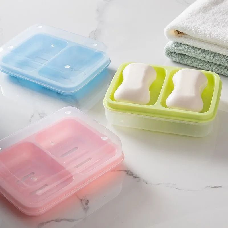 Double Grid Plastic Soap Holder for Bathroom view 2