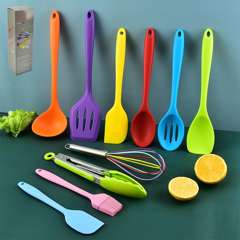 Cooking Spoon,Kitchen Utensil Set,Colorful Silicone Cooking Utensil Set view 3