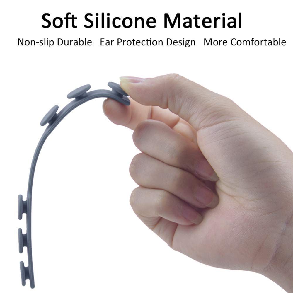 4 PCS Extended Silicone Bands Anti-Tightening Strap Adjustable Comfort mask view 2