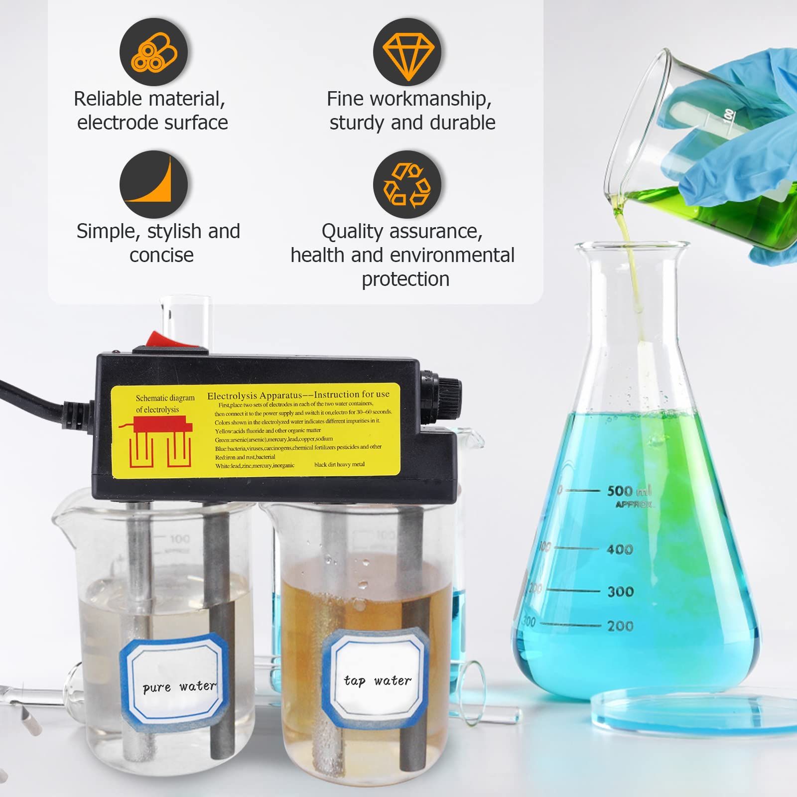 Water Electrolyzer Quick Water Quality Tester Water Purity Filter Measuring view 2