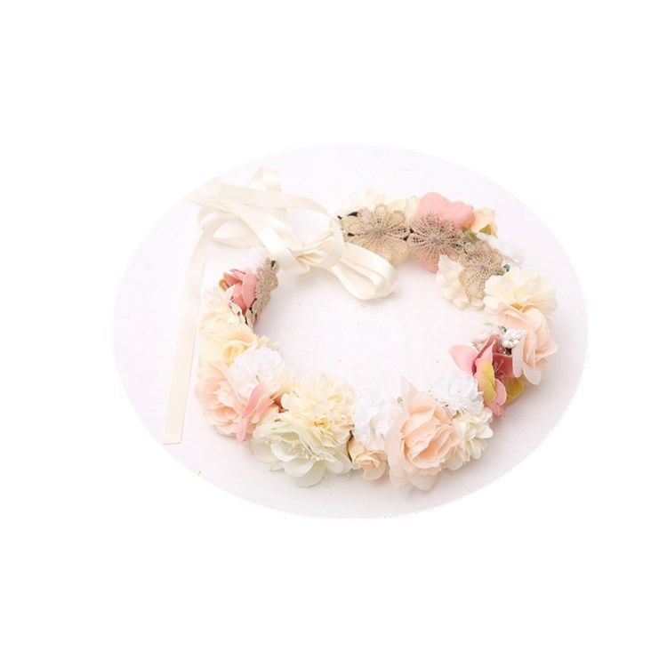 Vivivalue Floral Crown Flower Garland Headband Floral Headpiece Halo Wedding view 2