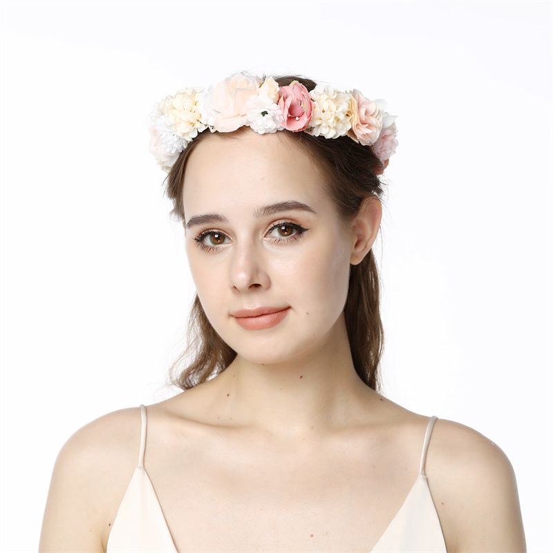 Vivivalue Floral Crown Flower Garland Headband Floral Headpiece Halo Wedding view 5