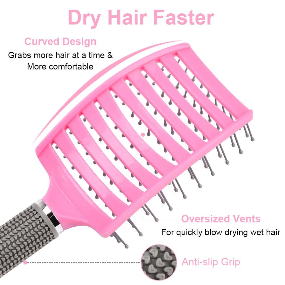 Hair Brush, Paddle Hairbrush, Soft Massage Vent Brush for Men Women, Hair view 5