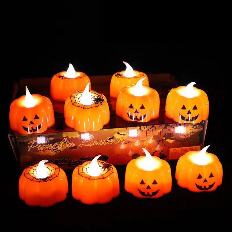 12pcs Pumpkin Tea Light Pirate Gnome Black Crystal Handle Cabinet Bride and view 4