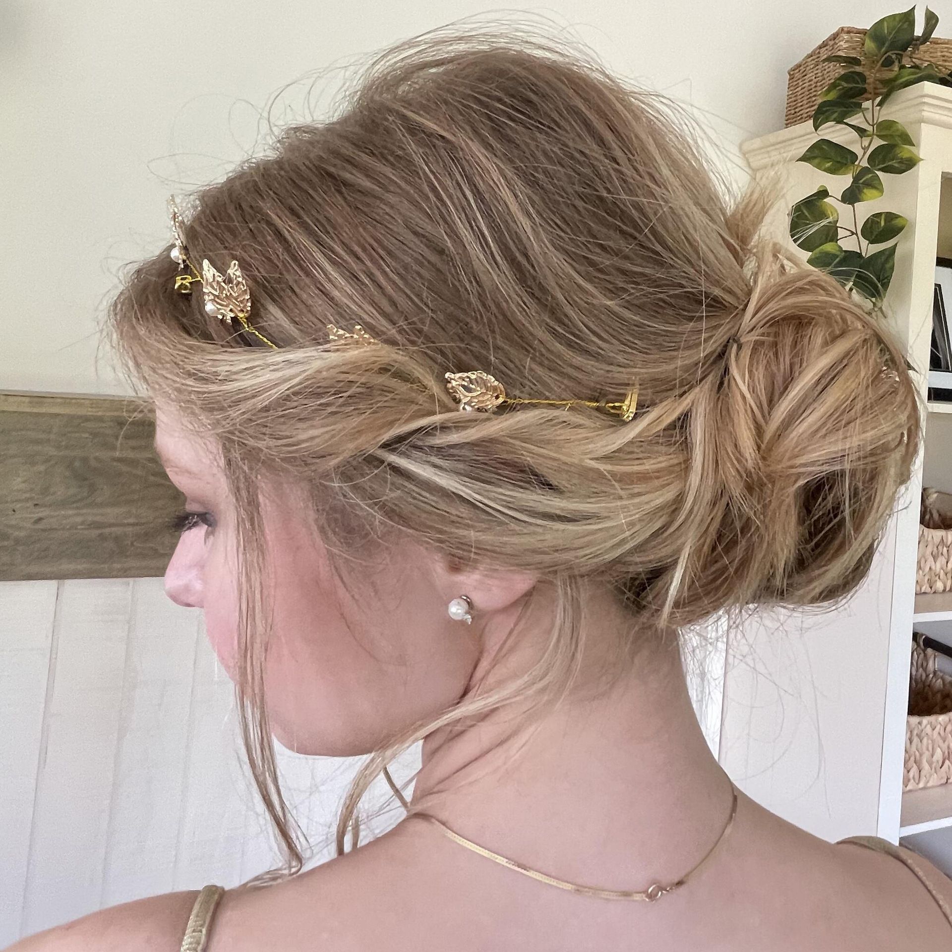 Headbands Bridal Headdress Gold Headband Clip on Antlers Wedding Headband view 5