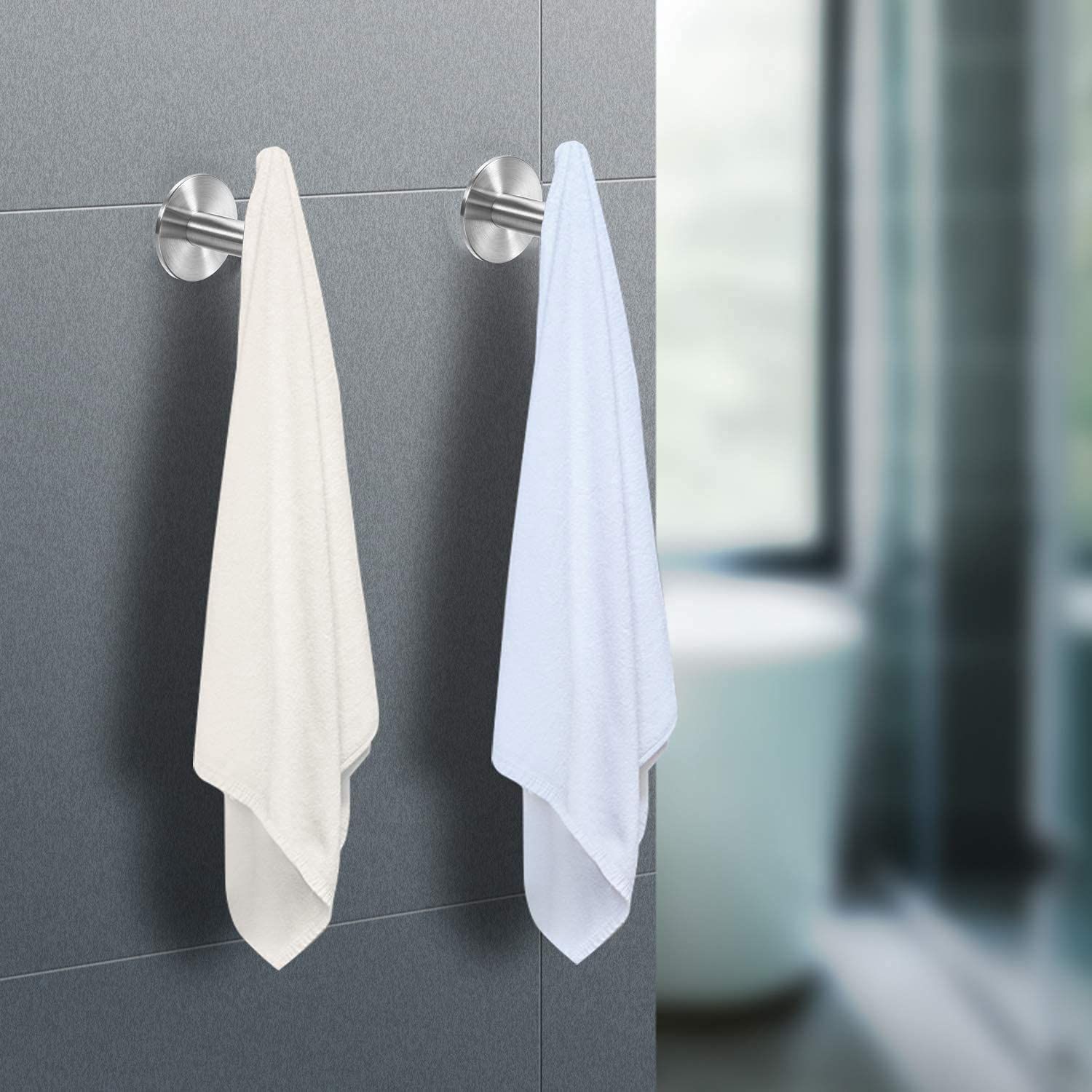 Hooks Heavy Duty Waterproof Wall Hooks Self Adhesive Coat Robe Towel Hooks for view 2
