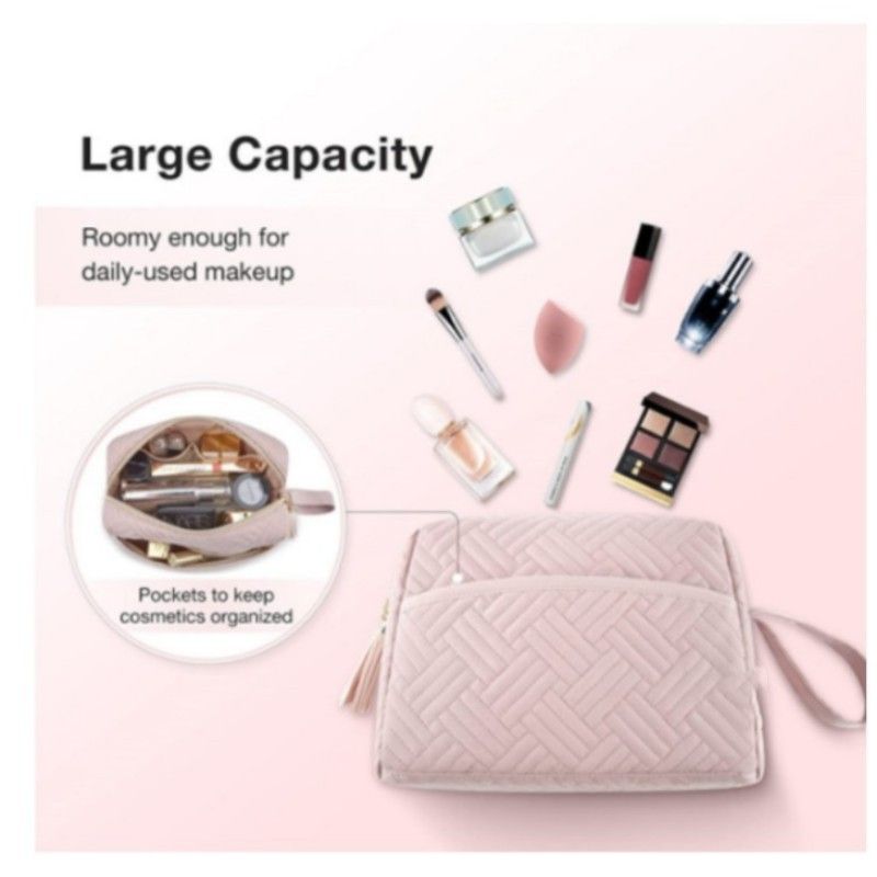 Small Makeup Bag, Travel Cosmetic Bag Make Up Pouch Small Travel Essentials view 3