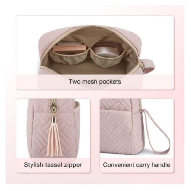 Small Makeup Bag, Travel Cosmetic Bag Make Up Pouch Small Travel Essentials view 5