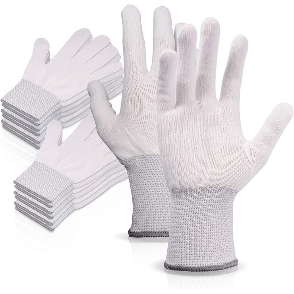 12 Pairs Gardening Non-Slip Gloves Yarn Nylon Cotton Labor Insurance — image 1
