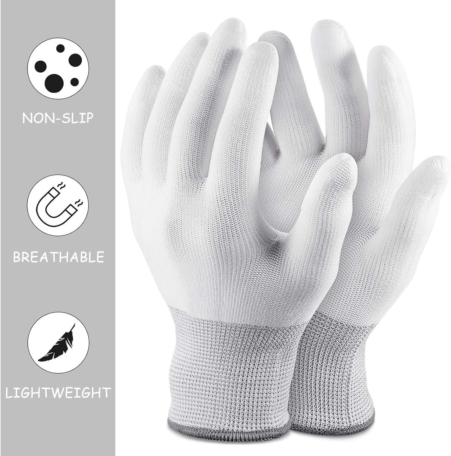 12 Pairs Gardening Non-Slip Gloves Yarn Nylon Cotton Labor Insurance view 5