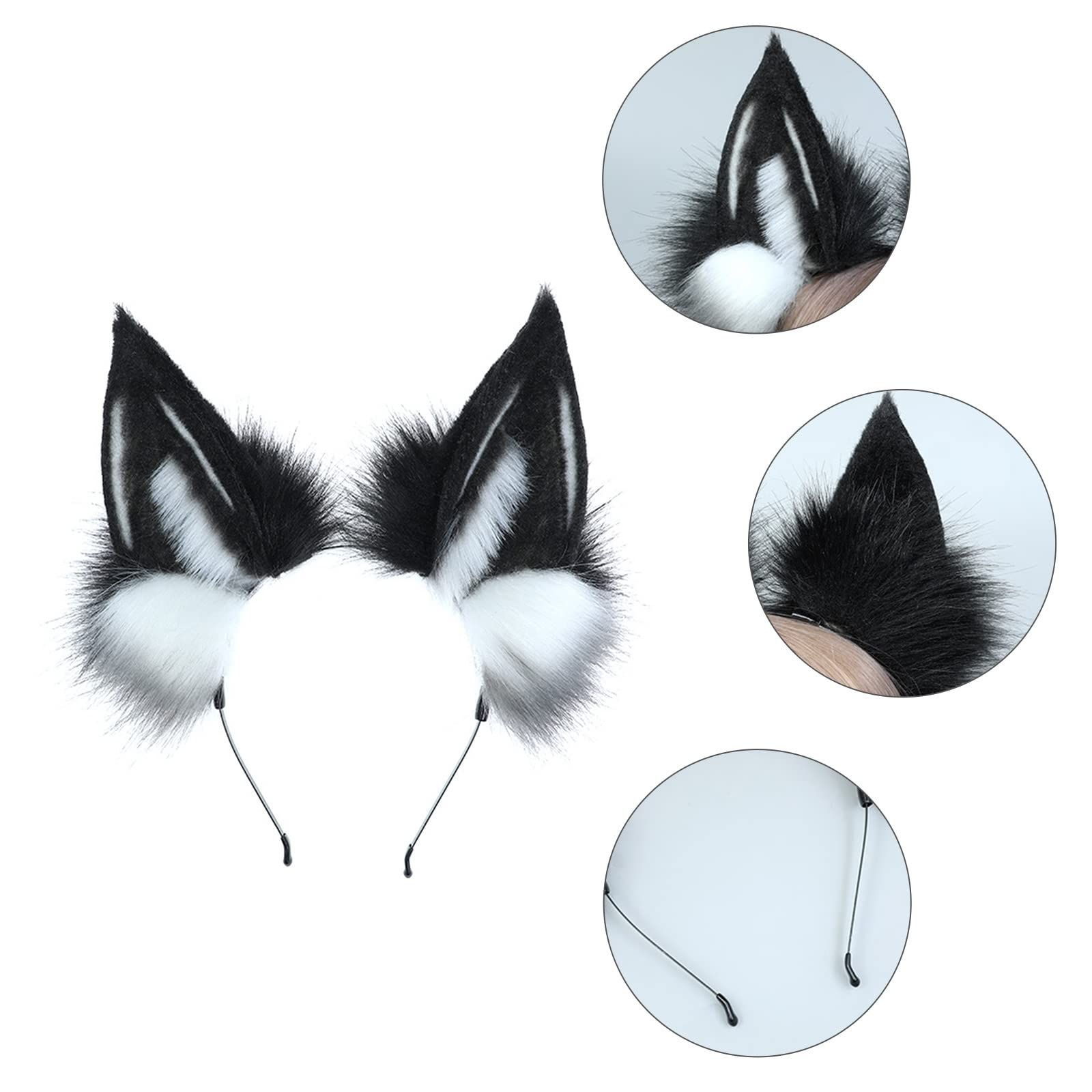Hair Hoop Cartoon Animal Headband Simulation Wolf Ears Hair Hoop Plush Ears view 3