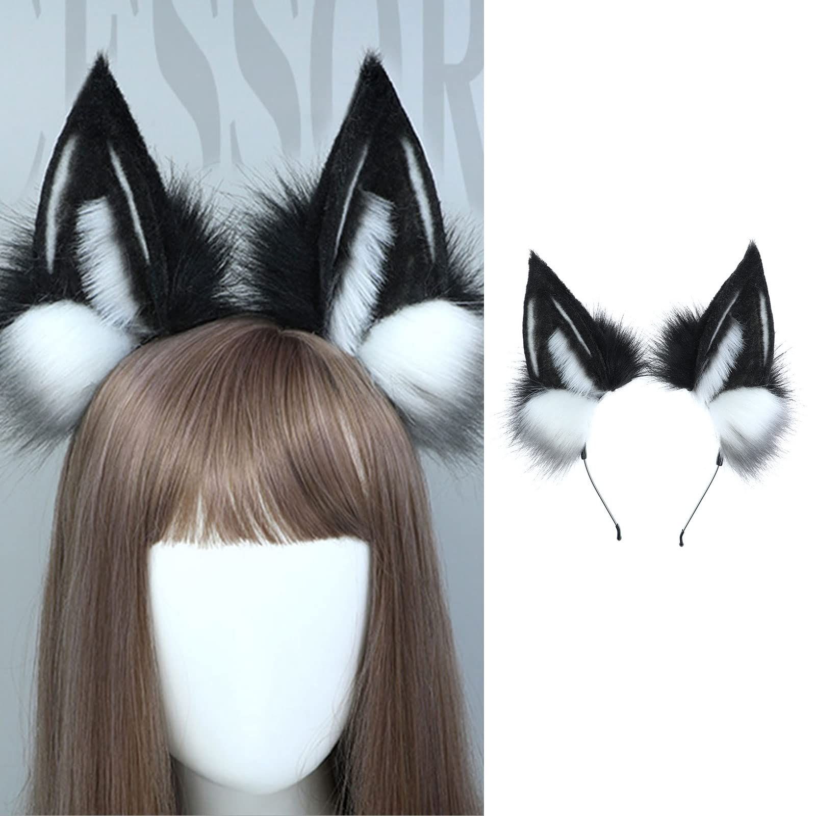 Hair Hoop Cartoon Animal Headband Simulation Wolf Ears Hair Hoop Plush Ears view 4