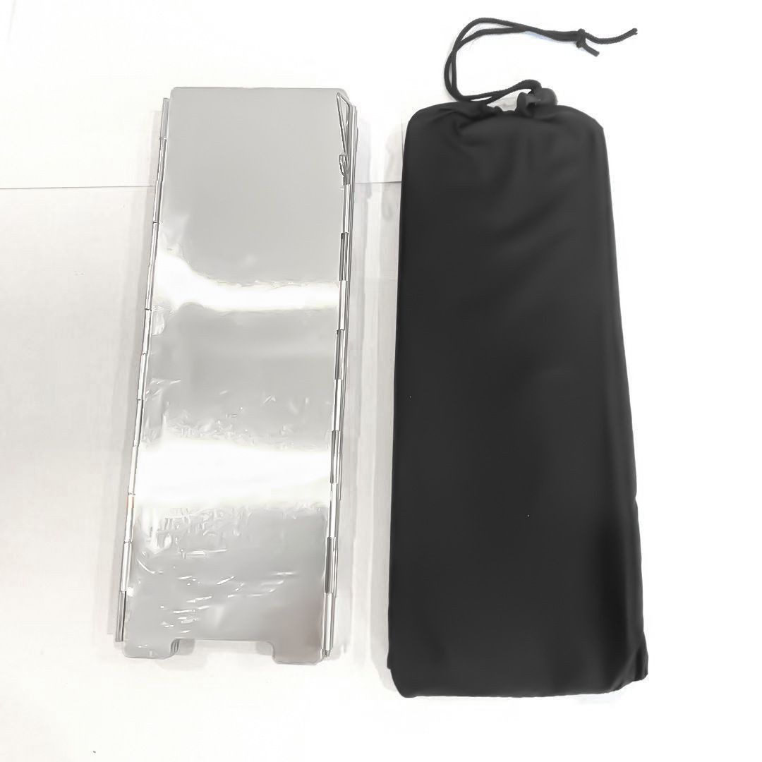 Folding Stove Windscreen - 10 Panels Wind Shield Aluminium Alloy Windshield view 3