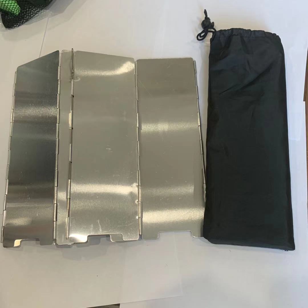 Folding Stove Windscreen - 10 Panels Wind Shield Aluminium Alloy Windshield view 5
