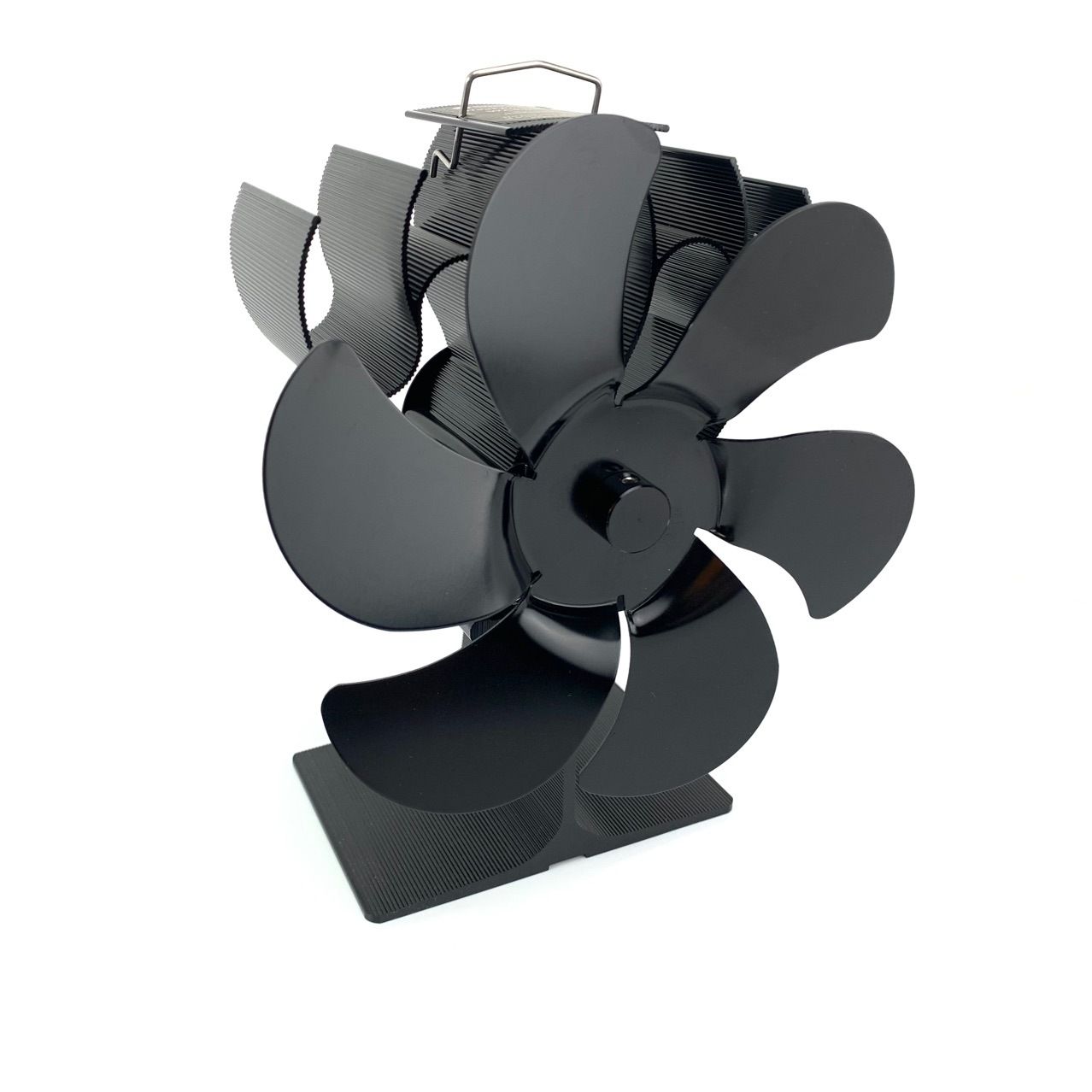 6 Blades Wood Stove Fan, Flame Model Silent Motors Heat Powered Fireplace Fan — image 1