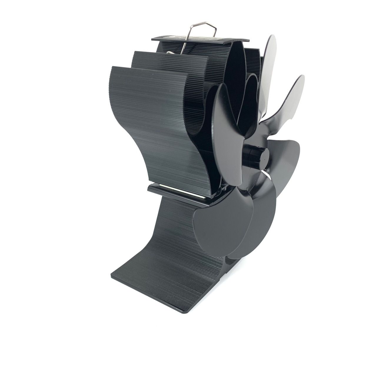 6 Blades Wood Stove Fan, Flame Model Silent Motors Heat Powered Fireplace Fan view 3