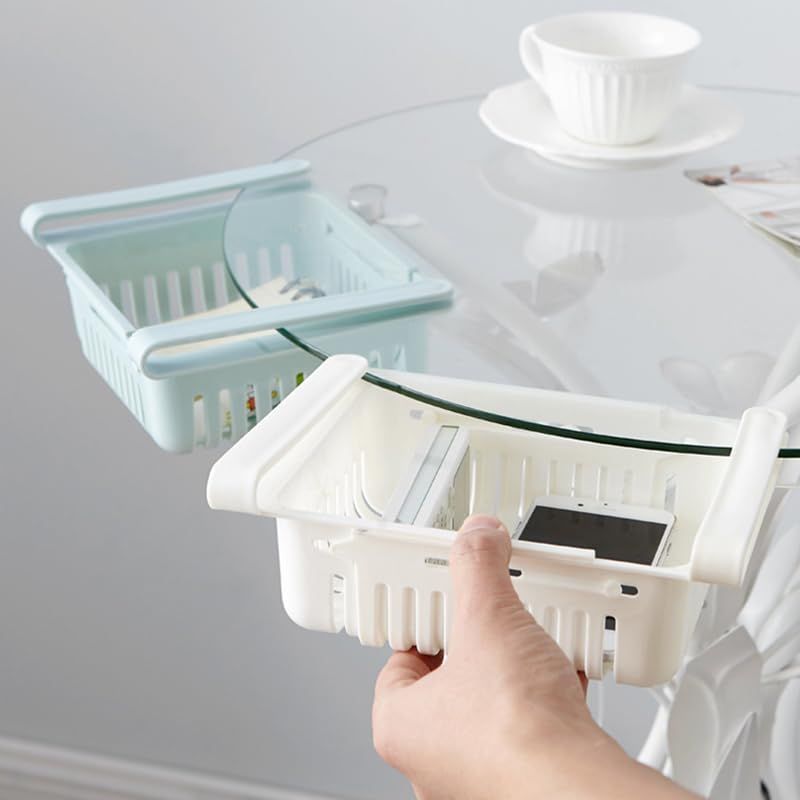 2 Pcs Kitchen Accessories Storage Container Refrigerator Organizer Adjustable view 2