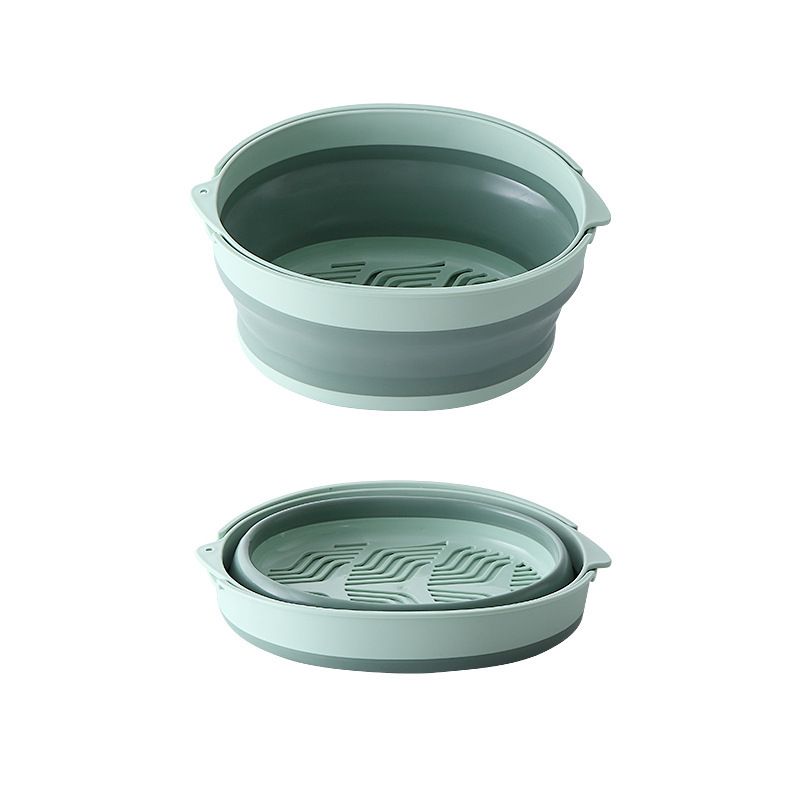 2pcs Storage Basket Silicone Colander Silicone Strainer Over Sink Colander