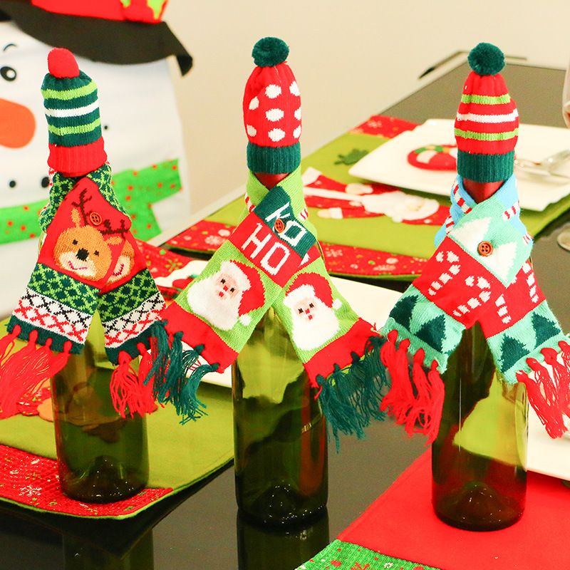 3pcs Christmas Wine Bottle Cover view 2