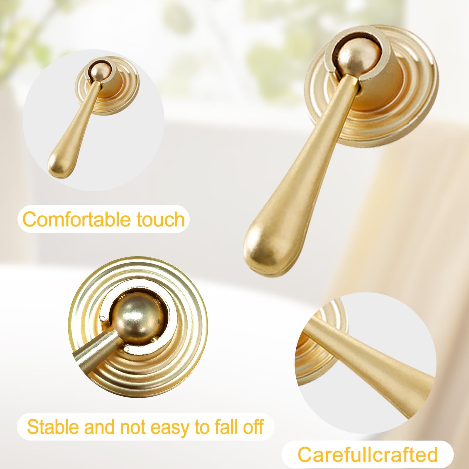 Gold Cabinet Pulls - Antique Decorative Tear Drop view 4