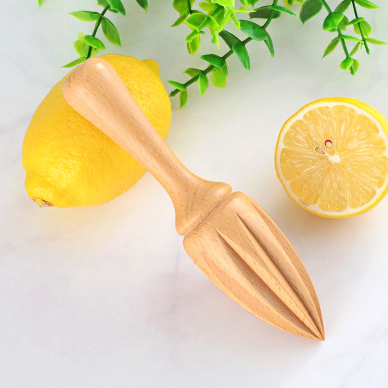 Wooden Citrus Reamer Lemon Hand Juicer Beech Wood Handheld Citrus Juicer Easy view 3