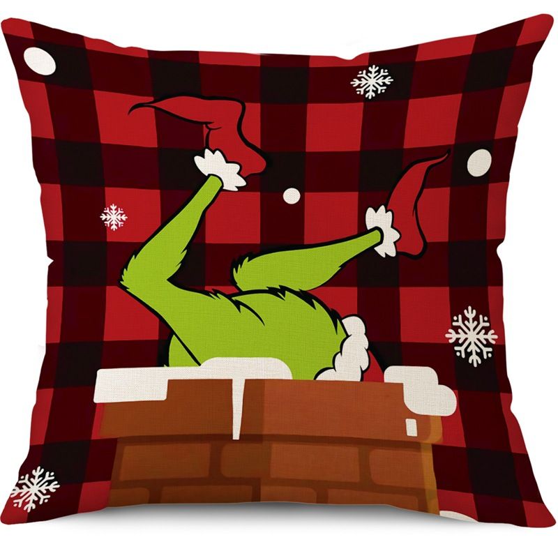 Plaid Christmas Pillow Covers view 5