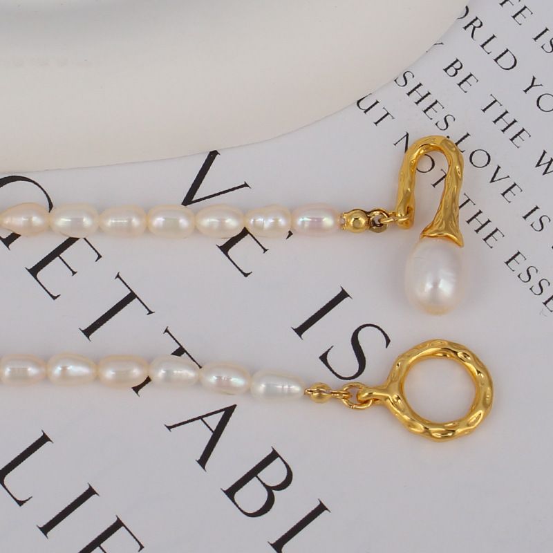 Irregular Pendant Necklace Handpicked Chain Chunky Sweater Strands Delicate view 3