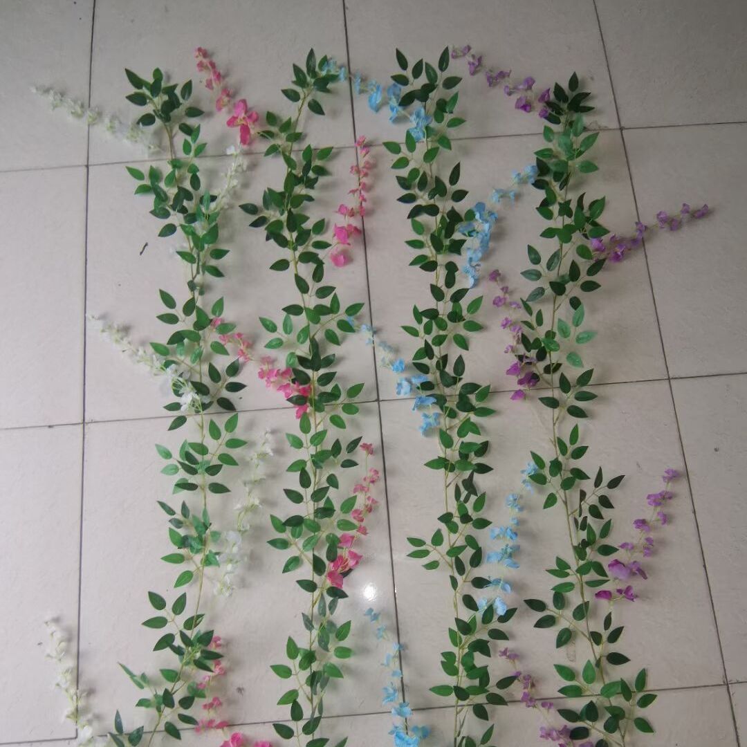 Artificial Wisteria Garland Fake Wisteria Vine Hanging Bush Flower String