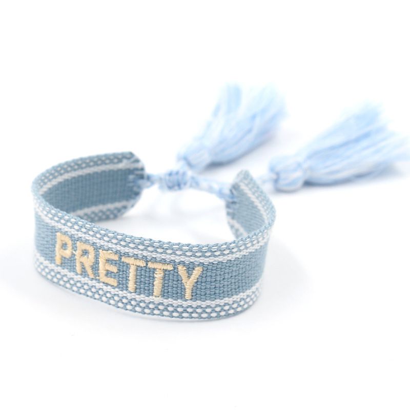 Caiyao Handmade Woven Braide CordTassel Wrap Bracelet Bohemia Knitted Love view 2